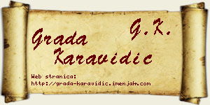 Grada Karavidić vizit kartica